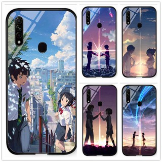 เคสโทรศัพท์มือถือกระจกนิรภัย แบบแข็ง ลายการ์ตูนอนิเมะ Your Name สําหรับ Oppo A31 Realme 5 5s Realme 5i Realme 6i