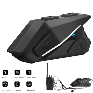 Motorcycle Bluetooth Helmet Headset Wireless Handsfree Earphones Stereo Music Player FM Radio Support Walkie-Talkies