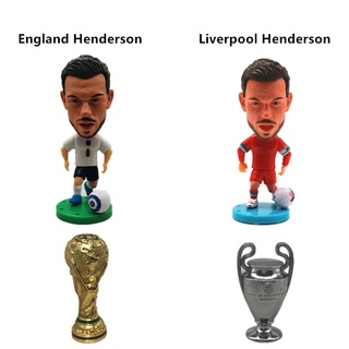 ฟิกเกอร์ รูปนักฟุตบอล Henderson Liverpool Team Champion Trophy UEFA World Cup สไตล์อังกฤษ