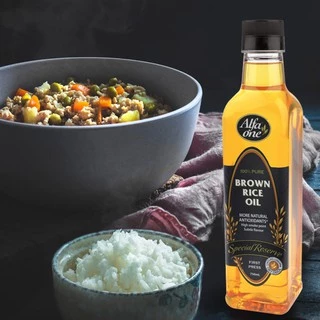 Brown Rice Oil น้ำมันรำข้าวหีบเย็นปราศจากสารเคมี ขนาด 750 ml.