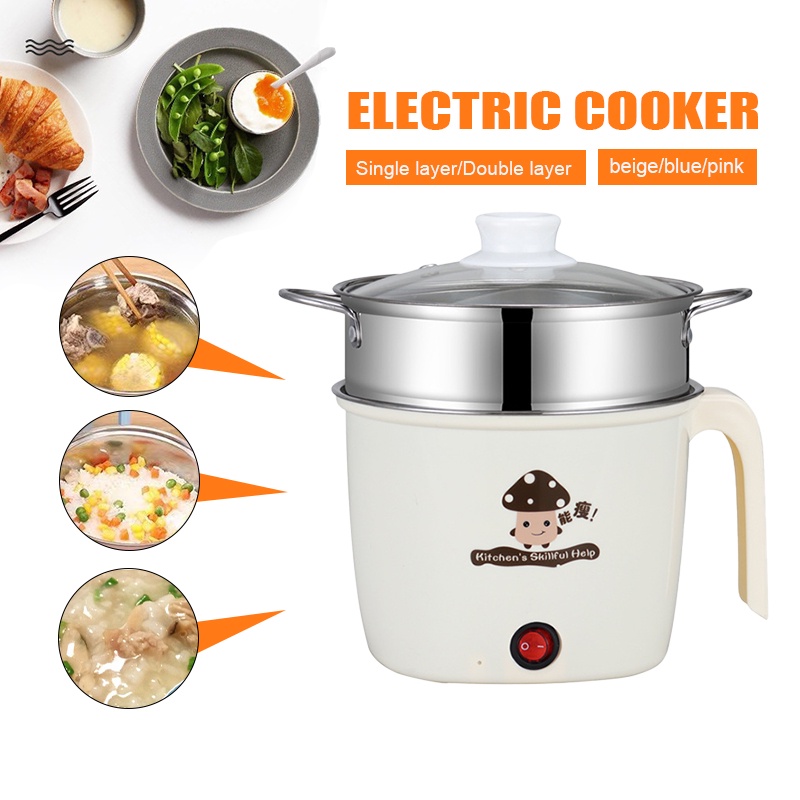 Mini Rice Cooker 1.8L Electric Pot Cooker Thermal Insulation Cooking ...