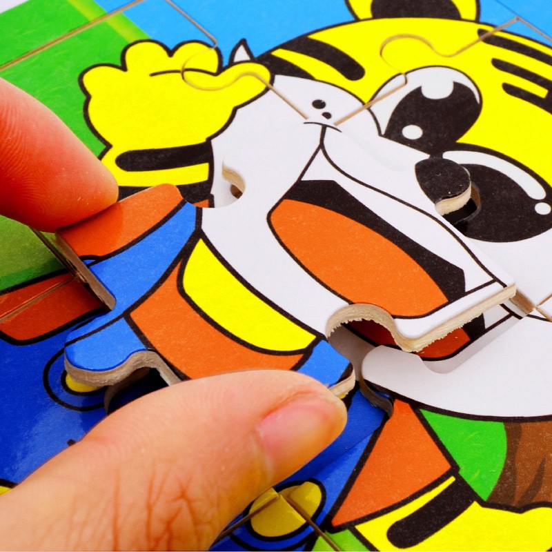 ของเล่นไม้ จิ๊กซอว์ไม้ ขนาด 9 ชิ้น ลายการ์ตูน เสริมพัฒนาการสำหรับเด็ก (ราคาต่อ 1 แผ่น) - รูปที่ 2