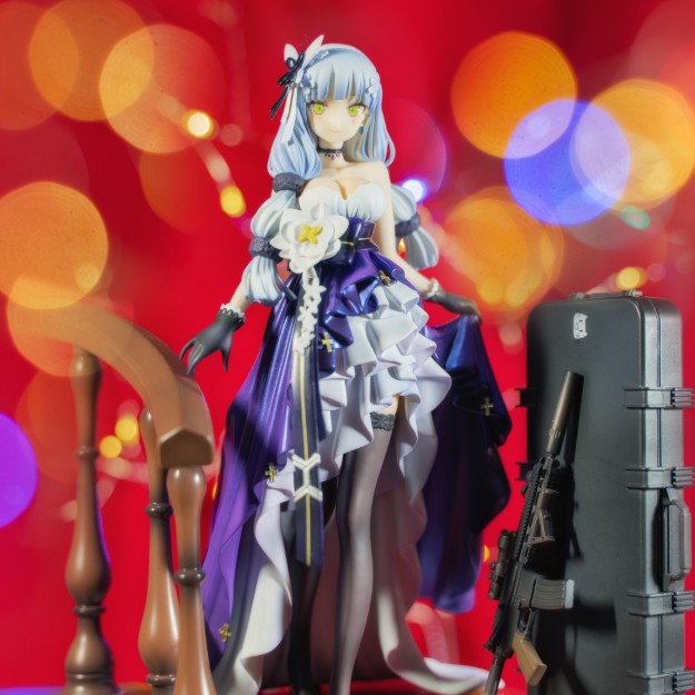 👍anime × girls frontline  星の繭 hk416 1th evening dress ver 1/8 29 cm pvc  action figures 3d gk model kit collection