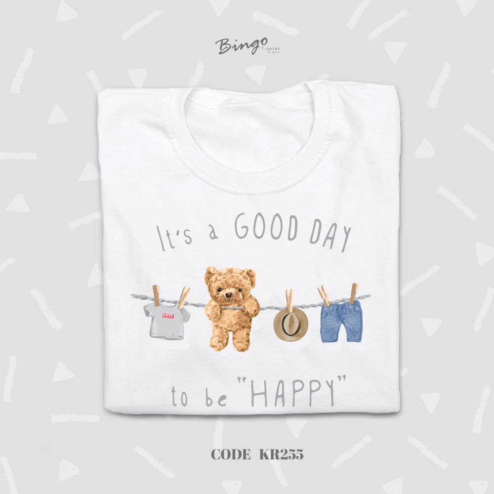​พร้อมส่ง​ เสื้อยืดแขนสั้นเซทน้องหมี ใส่ได้ทั้งชายหญิง