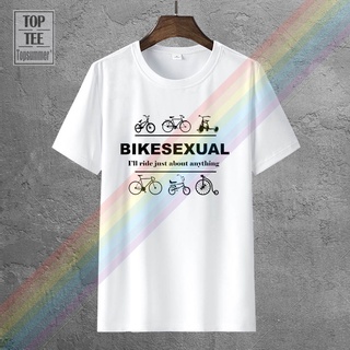 [COD]【Sportwear】เสื้อยืด ผ้าฝ้าย 100% พิมพ์ลายสโลแกนเกย์ Lesbian Lgbt Bikercyclist LHZYS-5XL