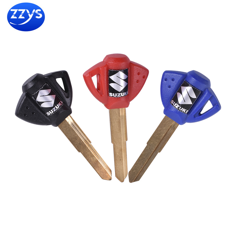 กุญแจรถจักรยานยนต์อุปกรณ์เสริมเปล่าสําหรับ SUZUKI Gixxer King Quad 300 GSXR600 GSXR750 GSXR1000 GSX-R600 GSX-R750 GSX-R1000 GSX250 สล็อตเดี่ยวซ้าย Universal Key Embry
