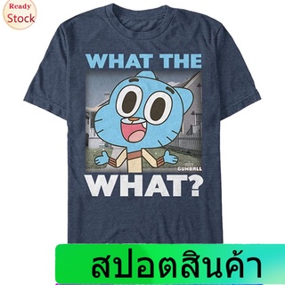 เสื้อยืดแขนสั้น Mens The Amazing World Of Gumball What The What T-Shirt The Amazing World of Gumball Mens Womens T-sh