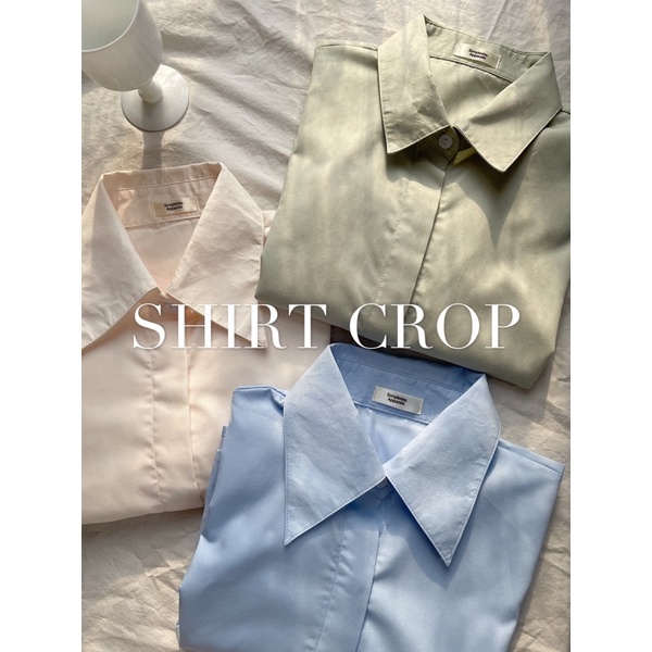 SHIRT CROP TOP 🌞 เสื้อเชิ้ตครอป (beamed.bkk)