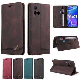 Case for Vivo Y21 / Y21s / Y33s 008 เคสโทรศัพท์มือถือหนัง สําหรับ