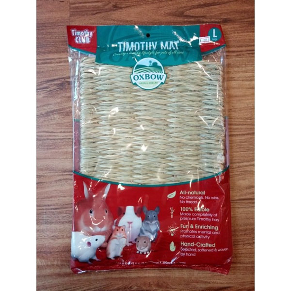 oxbow​ เสื่อหญ้า​ size.L สำหรับสัตว์เลี้ยง​ ขนาด​ กว้าง29​ สูง​40​ หนา​ 2​เซนติเมตร