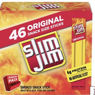 Keto friendlyของพร้อมส่ง แยกขาย SlimJim โปรตีน 6กรัม เนื้อแดดเดียว made in USA