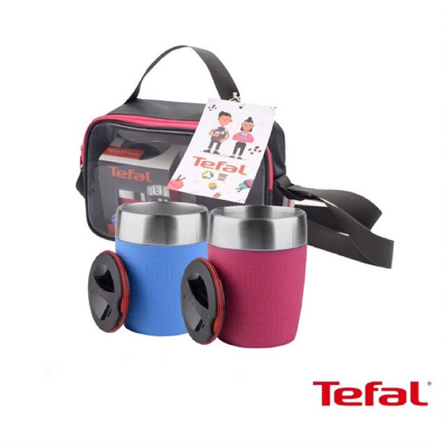 TEFAL ชุดแก้วน้ำเก็บอุณหภูมิ รุ่น Twin Happy Cup Set (ฟรีกระเป๋า)