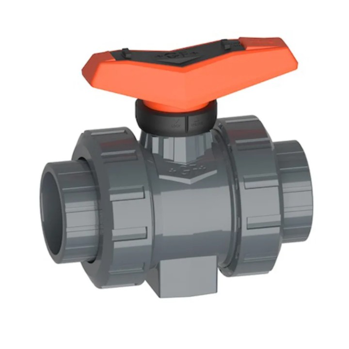 1-1/4" (32mm) Georg Fischer UPVC Manual Ball Valve 2 Way, บอลวาล์วเกรดอุตสาหกรรม 2 ทาง  (16 bar) , อ