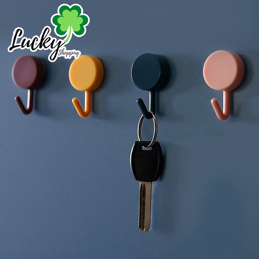 Luckyshop ที่แขวนของติดผนัง ที่แขวนกุญแจ ตะขอแขวนของ ตะขอ