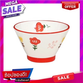 ชาม PORCELAIN KECH 5 นิ้ว RED DAISY อุปกรณ์ใส่อาหาร PORCELAIN BOWL KECH 5IN RED DAISY