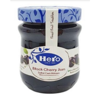 Hero Black Cherry Jam 340g Gourmet Fruit Spread