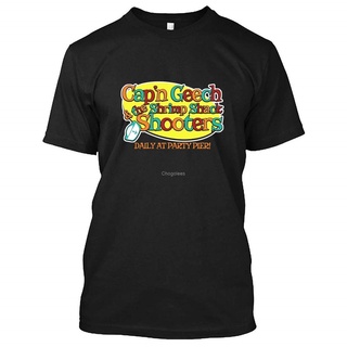 Thecontada Captain Geech และ The Shrimp Shack Shooters เสื้อเชิ้ต DMN103 - เสื้อยืด สีดํา