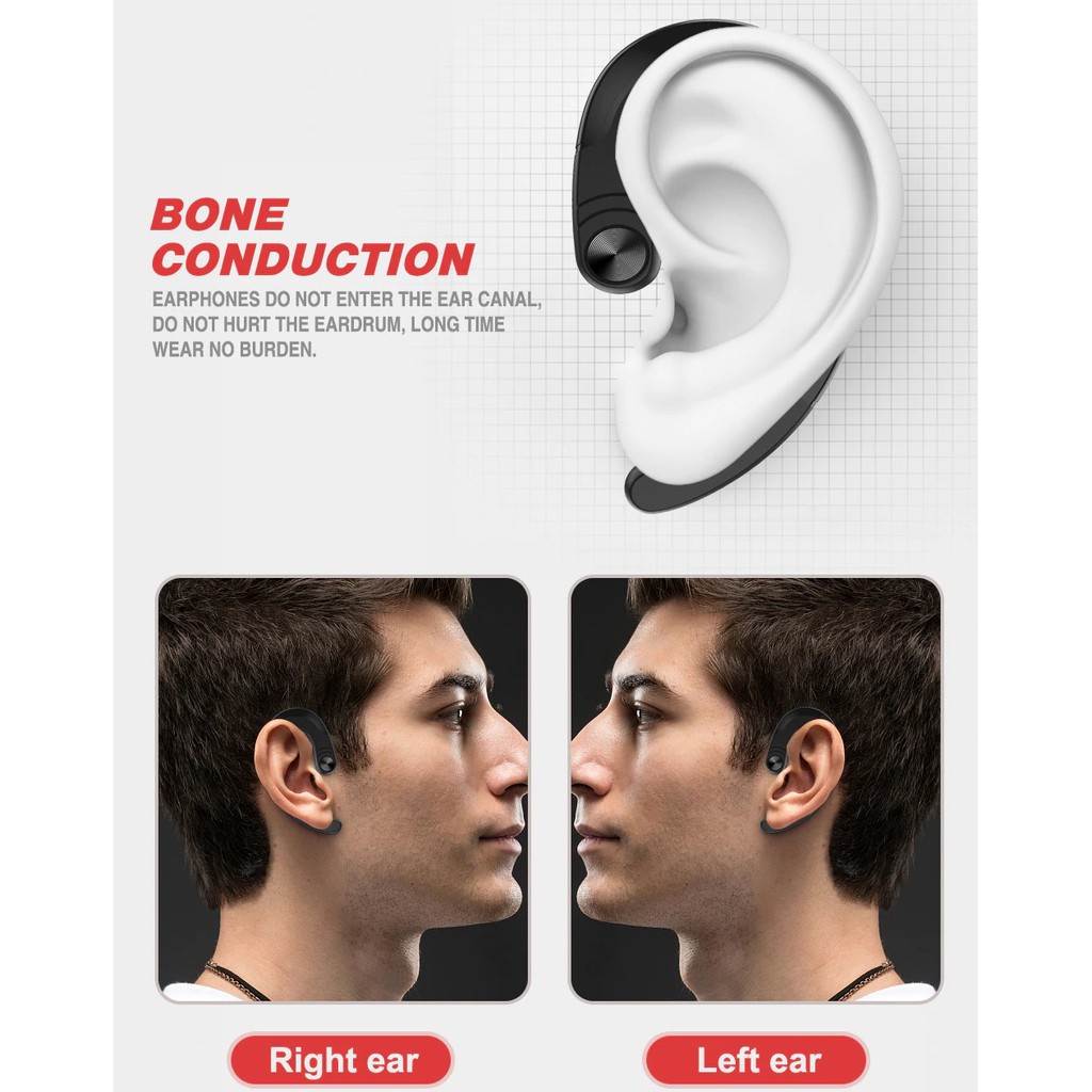 🔥TWS🔥 หูฟัง ไร้สาย ระบบ bone conduction แยกเสียงซ้ายขวา สองข้าง 🎧