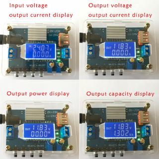 ความแม่นยำสูง DC-DC Buck Converter CC CV ขั้นตอนลงโมดูล 1-24V 3A บอร์ดจ่ายไฟแบบปรับได้พร้อมโวลต์มิเตอร์แอมมิเตอร์