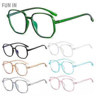 Fun IN Eyeglass Blue Light Blocking Trend Polygon Lightweight Transparent Spectacle for Men Women