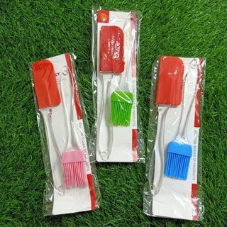 ชุดไม้พายพร้อมแปรงซิลิโคน ขนาดเล็ก พร้อมส่ง BB302