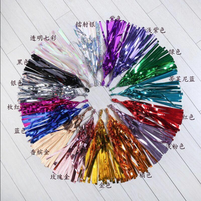 พู่ฟอยล์  พู่กระดาษ ใช้ห้อยประดับตกแต่งลูกโป่ง งานปาร์ตี้ (ND) - รูปที่ 6