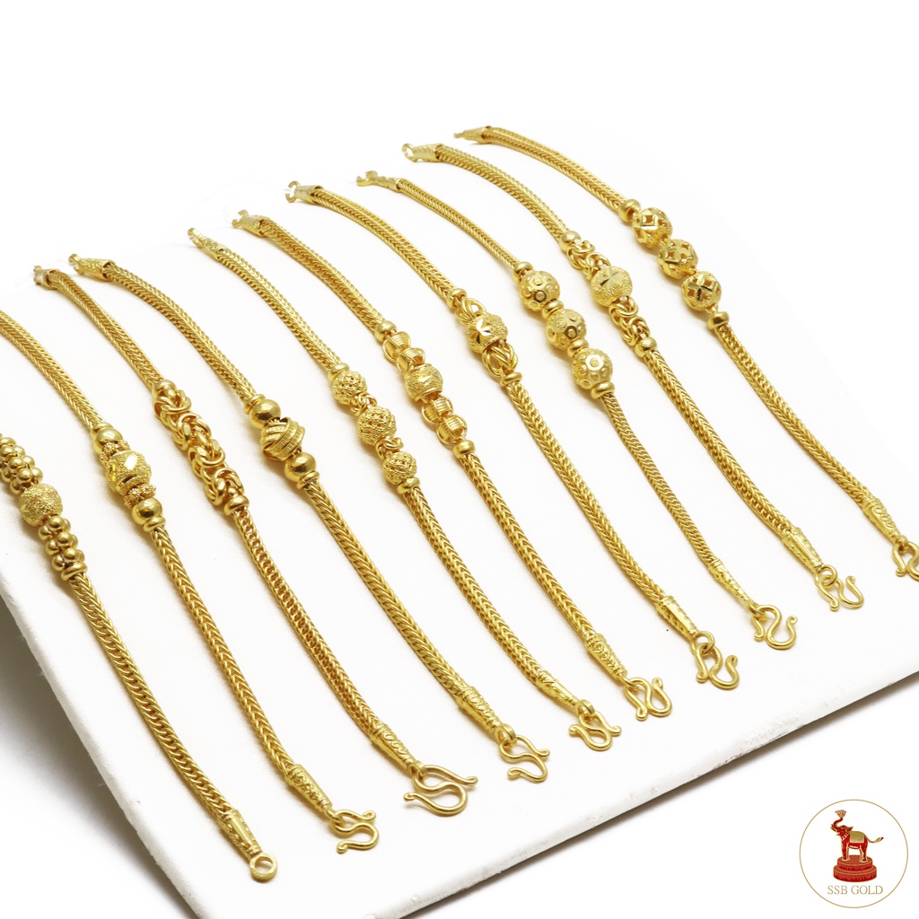 ข้อมือทอง 2 สลึง รวมลายแฟชั่น ทอง 96.5% ขายได้ จำนำได้ มีใบรับประกัน [ผ่อน0%บัตรเครดิต]