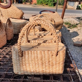 Natural Woven Bags 🌿กระเป๋าสาน  กระเป๋าผักตบชวา งานแฮนด์ เมดของขวัญ ของฝาก ของชำร่วย Handmade Bag