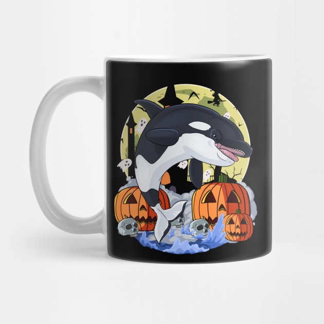 Killer Whale Orca Happy Halloween Motif Mug