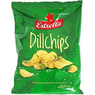 Estrella Dill Chips 175g. เอสเทรลล่า ดิลล์ ชิปส์ 175 กรัม