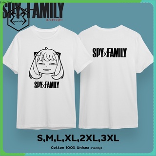 【Hot】เสื้อยืด Spy x Family T-Shirt เสื้อยืดCotton100% เสื้อสีขาวสกรีนสองด้าน เสื้อยืดมังงะ