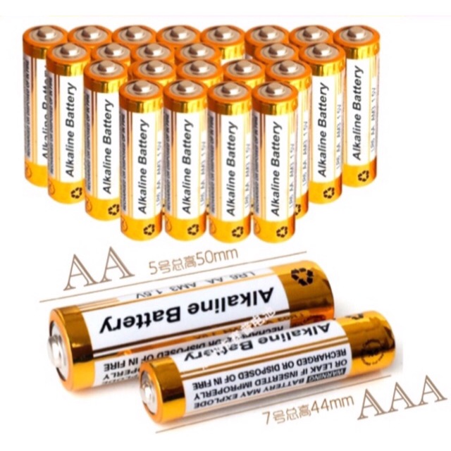 ถ่านอัลคาไลน์ AA และAAAแพ็คละ4ก้อน