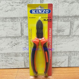 คีมปากเฉียงชุบนิกเกิ้ลดำ KINZO 858-8