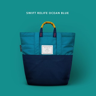 Swift relife ocean blue backpack กระเป๋าเป้ รุ่นสวิฟต์โอเชียนบลู สีโอเชียน กรม / กระเป๋าสะพายข้าง กระเป๋าใส่คอมพิวเตอร์