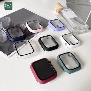 เคส watch + ฟิลม์กระจกในตัว case สําหรับ watch11 10 9 8 Se 7 6 5 4 Se เคสกระจก ขนาด41/40/44/45/46มมเคสสําหรับแอปเปิ้ลวอช