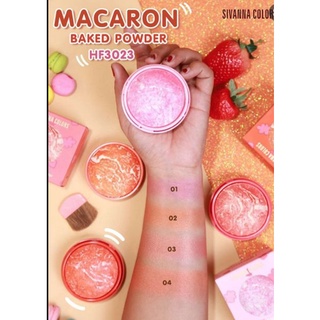 Sivanna HF3023 Colors Macaron Baked Powder บลัชออนพร้อมแปรง มาการอง ขแงแท้100%