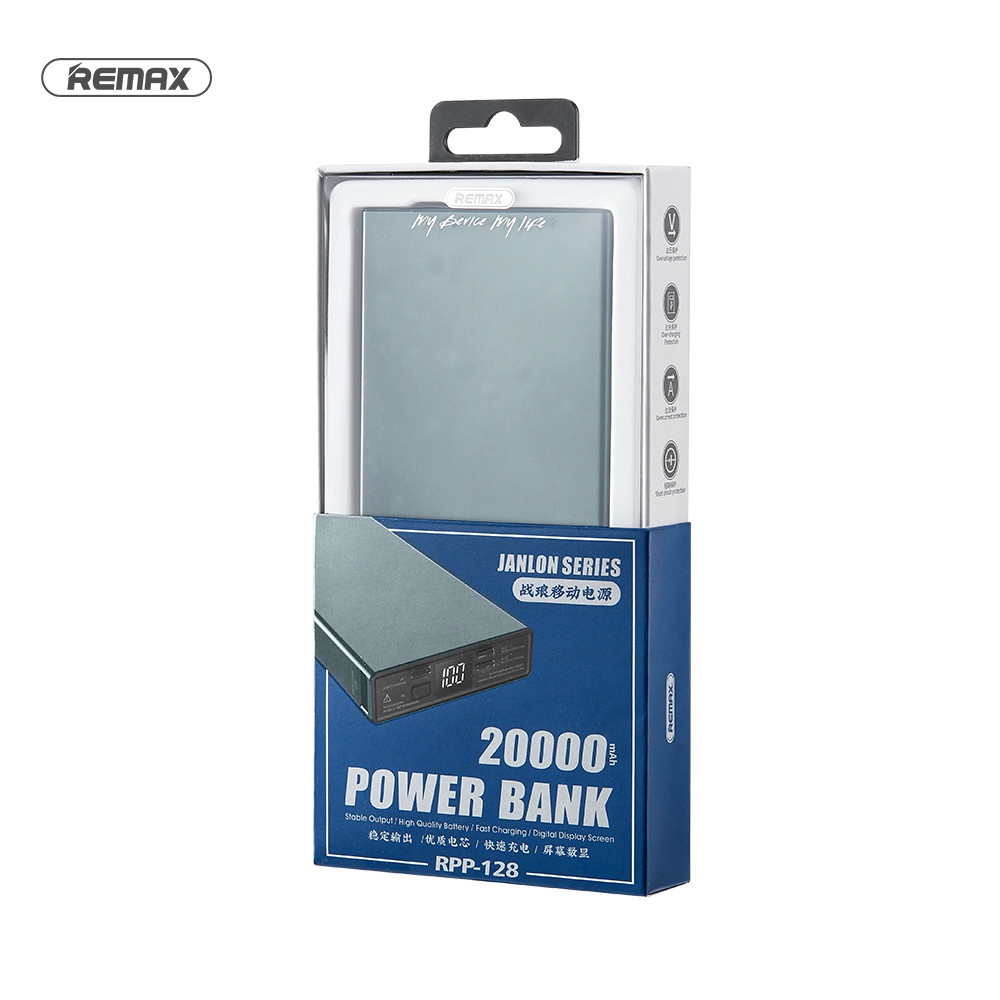 Remax power bank 20000mAh 2usb LED Display แบตสำรอง ชาร์จได้รวดเร็ว ปลอดภัยมาตรฐาน พาวเวอร์แบงค์