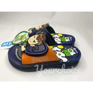 รองเท้าเบนเทน Ben10 แตะเด็ก แบบเทป ทรงสวม BN331