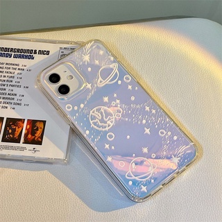 เคส สำหรับ ไอโฟน เคสซิลิโคน สินค้าพร้อมส่งจากไทย สำหรับ Iphone 14 13 12 11 Pro max โฮโลแกรมจักรวาล TPU-S1136