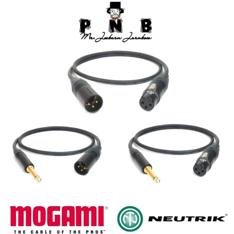 PNB AUDIO CABLE สายสัญญาณเสียง XLR - TS  ( PLUG : NEUTRIK / CABLE : MOGAMI ) เลือกแบบสายและความยาวได