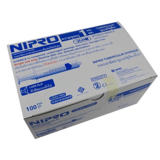 ไซริงค์ nipro 1 ml 100 ชิ้น