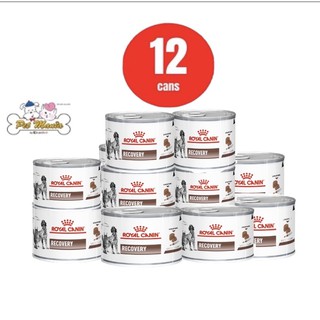 (12กระป๋อง)Royal Canin Recovery Cats Dogs Canned Food Feline Canine อาหารสุนัข แมว  สัตว์ป่วยพักฟื้น195g.