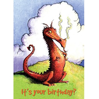 eeBoo  Sassy Dragon Birthday Card การ์ดอวยพรวันเกิด