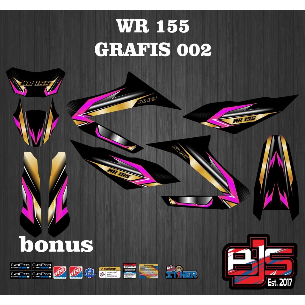 WR 155 Graphic motif Striping Sticker 002