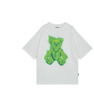 Joyrich ใหม่ เสื้อยืดลําลอง แขนสั้น พิมพ์ลายหมีน่ารัก แฟชั่นฤดูใบไม้ผลิ สําหรับผู้ชาย และผู้หญิง