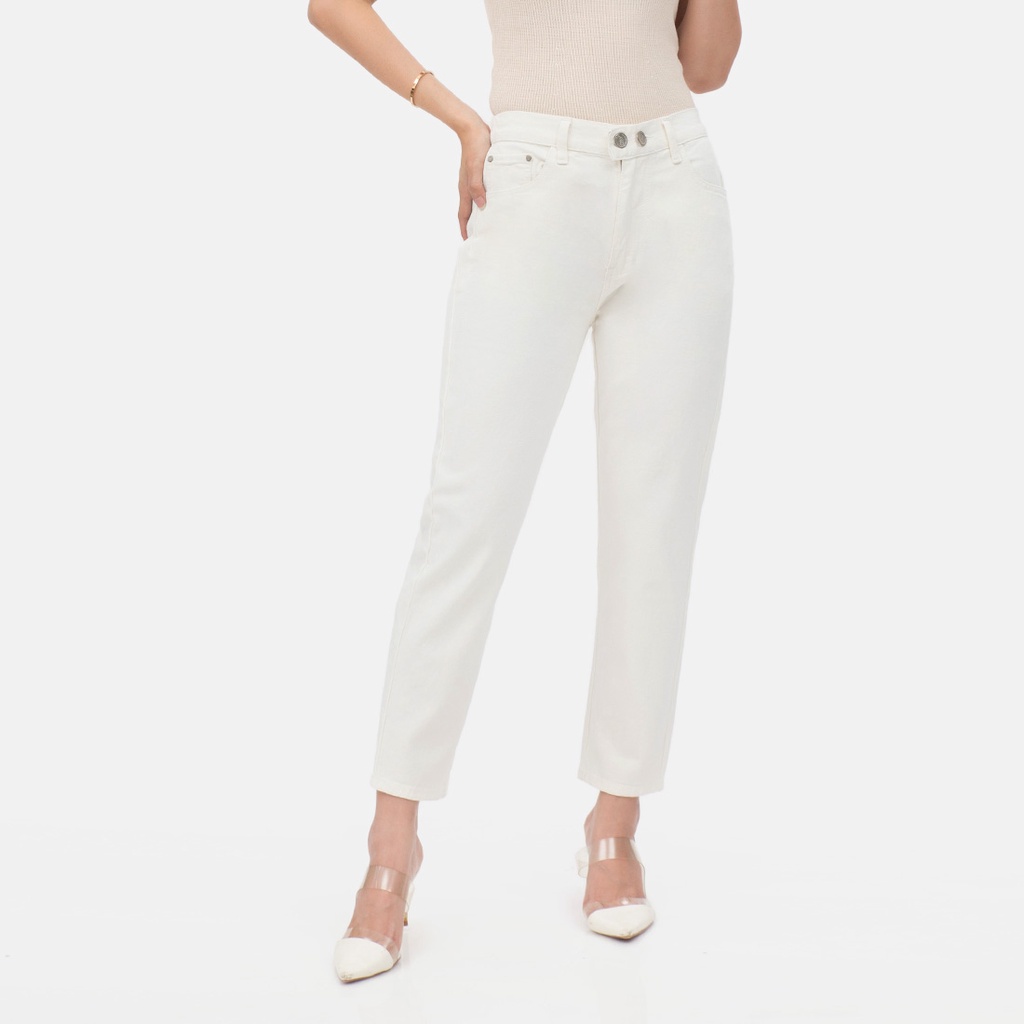 MKY CLOTHING BASIC TAPERED JEANS HIGHWAIST