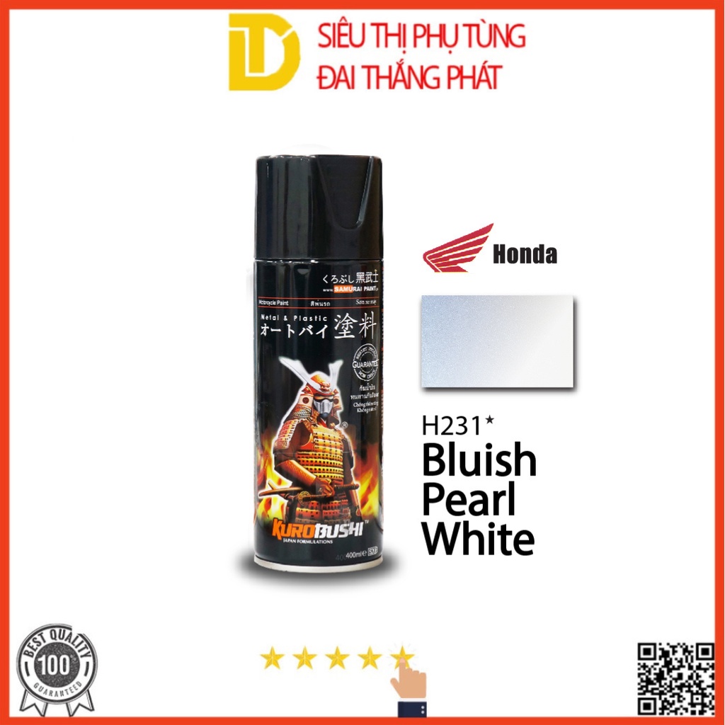 สีซามูไร สีสเปรย์รถจักรยานยนต์ H231* BLUE WHITE