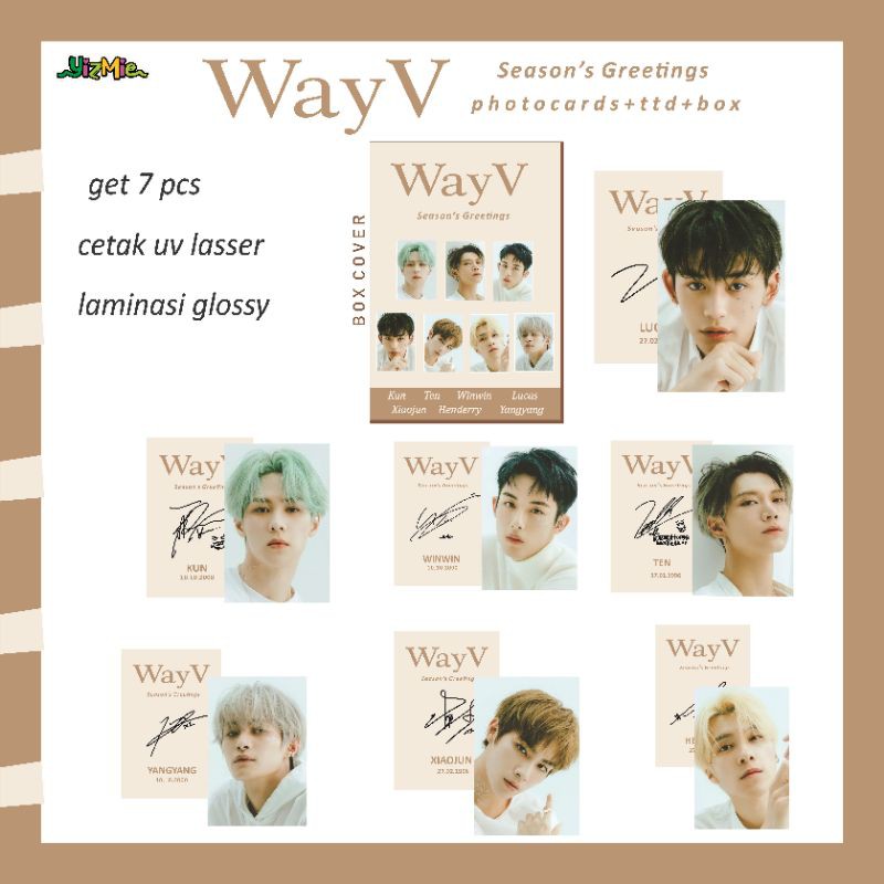 Photocard Wayv seasons อวยพร 1 แพ็ค+ttd+box by Yizumi