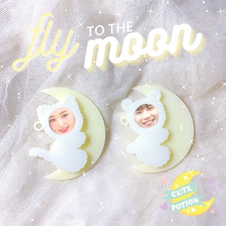 🌙✨แม่พิมพ์เรซิ่นรูปสัตว์ ใส่หน้าได้ fly to the moon mold 🐱