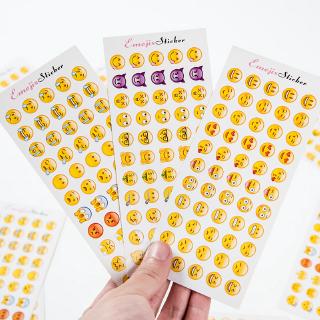 สติ๊กเกอร์ลาย Emoji Emoji สีขาว 12 ชิ้น / ชุด